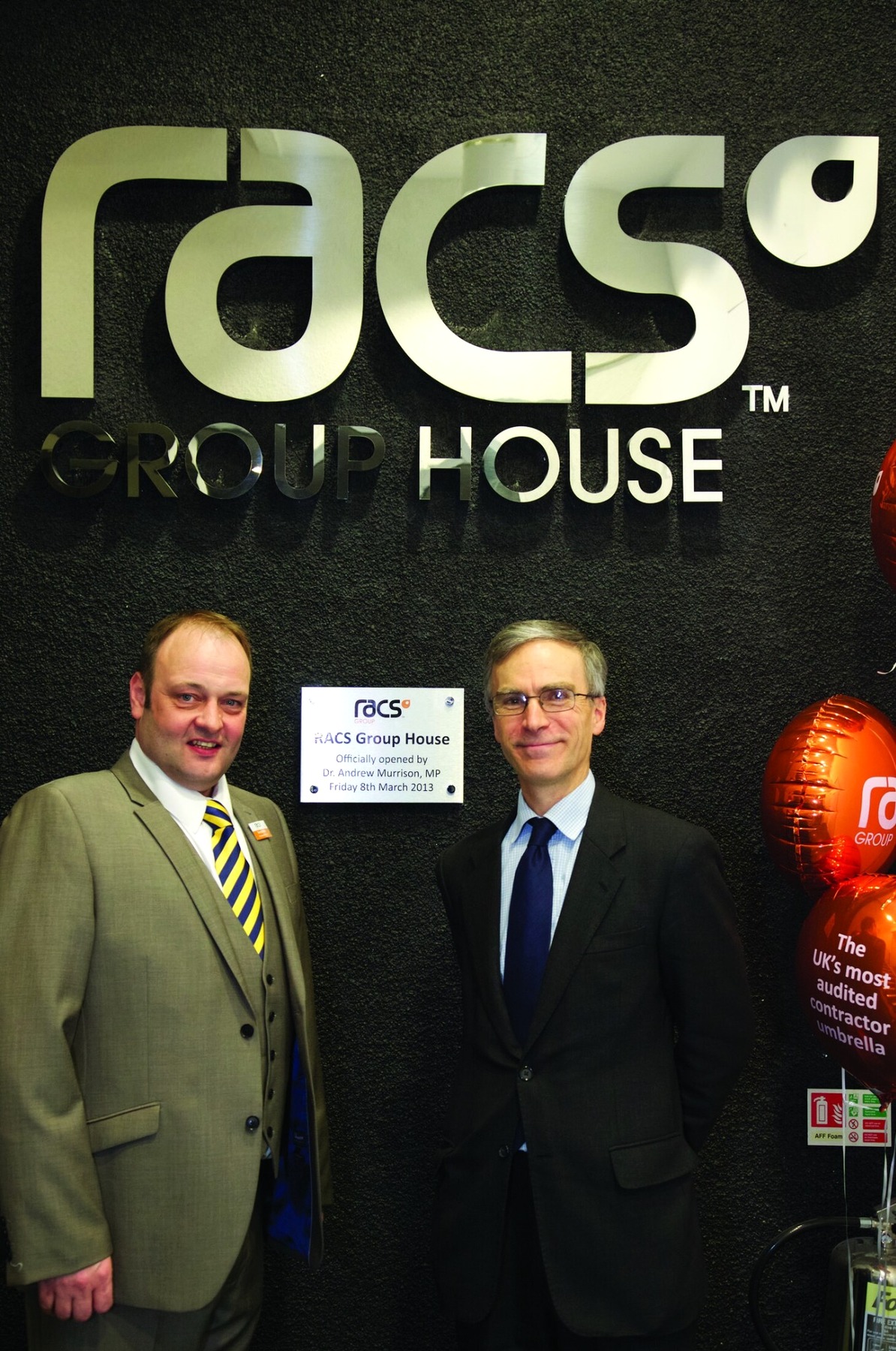 Terence Hillier with Dr Andrew Murrison MP at the opening of RACS Group House